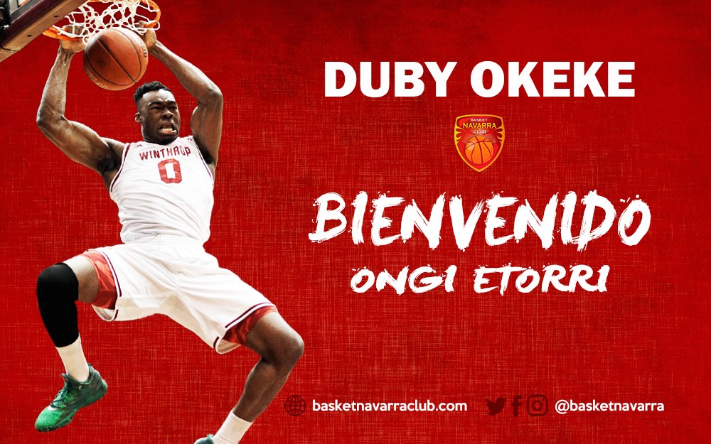 OFICIAL | #Fichaje
El pívot Duby Okeke (<a href="/DubydatDeal/">Duby Okeke</a>) aportará intensidad y fuerza al juego interior de Basket Navarra. ¡#Bienvenido! #OngiEtorri!

➡️ bit.ly/2M1rh1Q