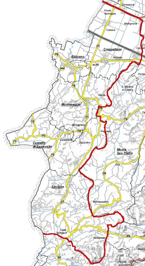 danieleruscigno's tweet photo. #Valsamoggia: aggiudicata gara per l'asfalto. Sistemiamo le strade comunali uscite martoriate dall'inverno. Al via i lavori dalla metà di agosto. Nella mappa, in giallo, le strade sulle quali non abbiamo competenza perchè provinciali. Info e segnalazioni: https://t.co/mzHUieSRbf https://t.co/c0BcsU9d5I