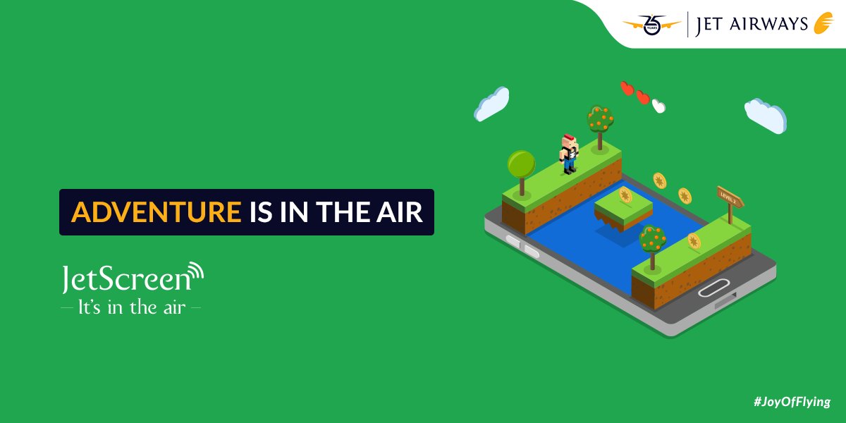 jetairways's tweet image. Game on with #JetScreen, your in-flight gaming console on your own phone! #JoyOfFlying