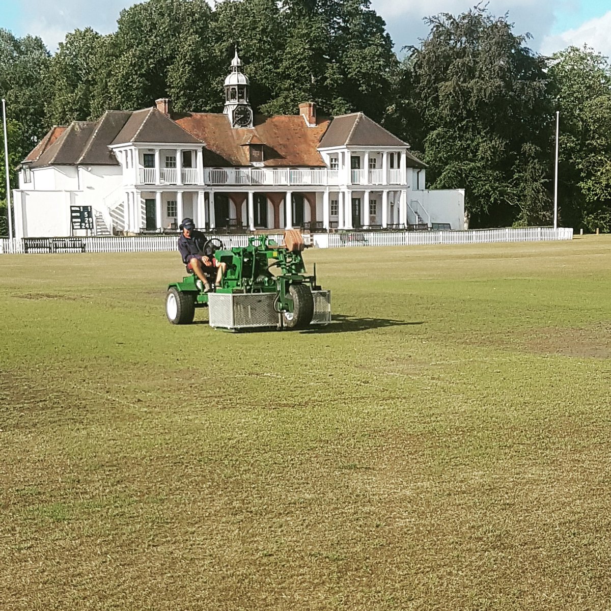 TSGSLTD's tweet photo. Eton College looking stunning during renovations this year, we are Deep Drilling to break up pans and introduce new loams into the sub surface. #deepdrill #cricket #cricketfamily #areation https://t.co/XKwRv3mP5K