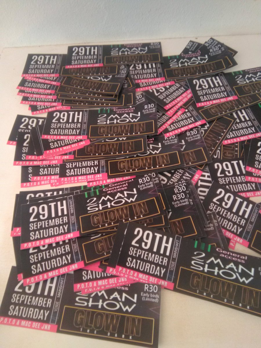 poto_dainch's tweet photo. As we promised @MacDee_Junior 🙂, Early bird tickets ranging at R30 (limited) Inbox me or POTO for tickets and we will personally deliver them to you
#29September
#Mainshaft
#GITD https://t.co/eIMZYZpVw9