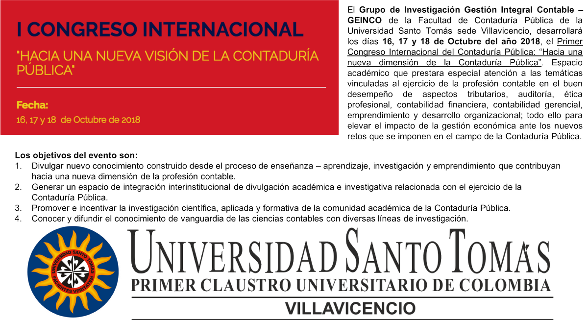 I Congreso Internacional USTA - VILLAVICENCIO - mailchi.mp/57b73c00fec3/i…