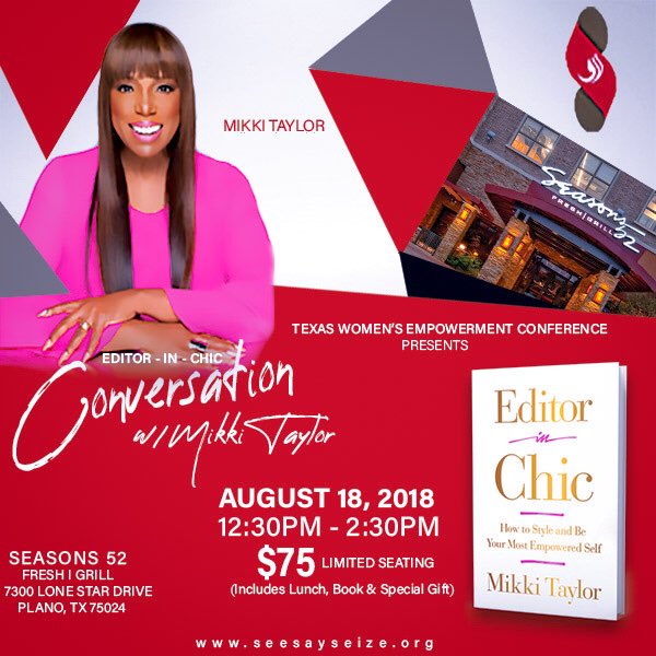 IAmMikkiTaylor's tweet photo. “Lay aside every weight that easily besets you!” Hope you’ll join us for an Editor in Chic conversation on what it means to own the empowered woman you are called to be! #powerinyourtruth #fierceup #philippians413 #powerandpurpose #editorinchic https://t.co/Hsj0Tk0MAW
