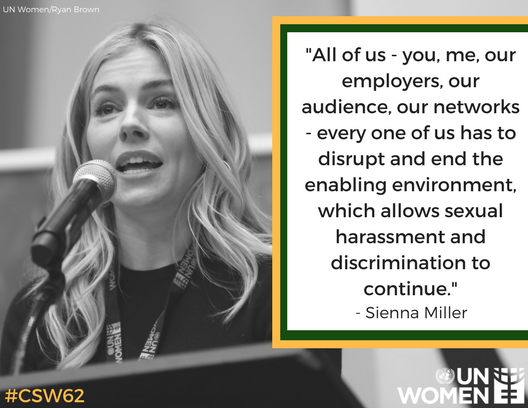 UN_Women's tweet photo. #TuesdayThoughts from Sienna Miller that every one of us has a role to play in ending violence against women. RT if you agree! https://t.co/M8QS5XAhb5