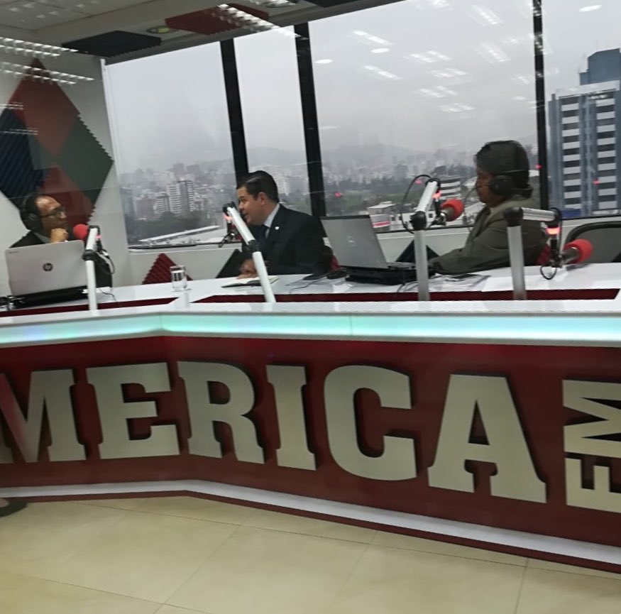 Hoy en @RADIOAMERICAEC hicimos un balance de la gira del Presidente <a href="/Lenin/">Lenín Moreno</a> por Europa, en donde abordó 3 ejes: social, empresarial y relaciones internacionales-político.
