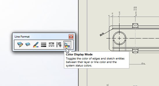 NTCADCAM's tweet image. #SOLIDWORKS Tip of the Day: Change the line thickness, colour and style of a drawing using the Line Format Toolbar. 

View &amp;gt; Toolbars &amp;gt; Line Format