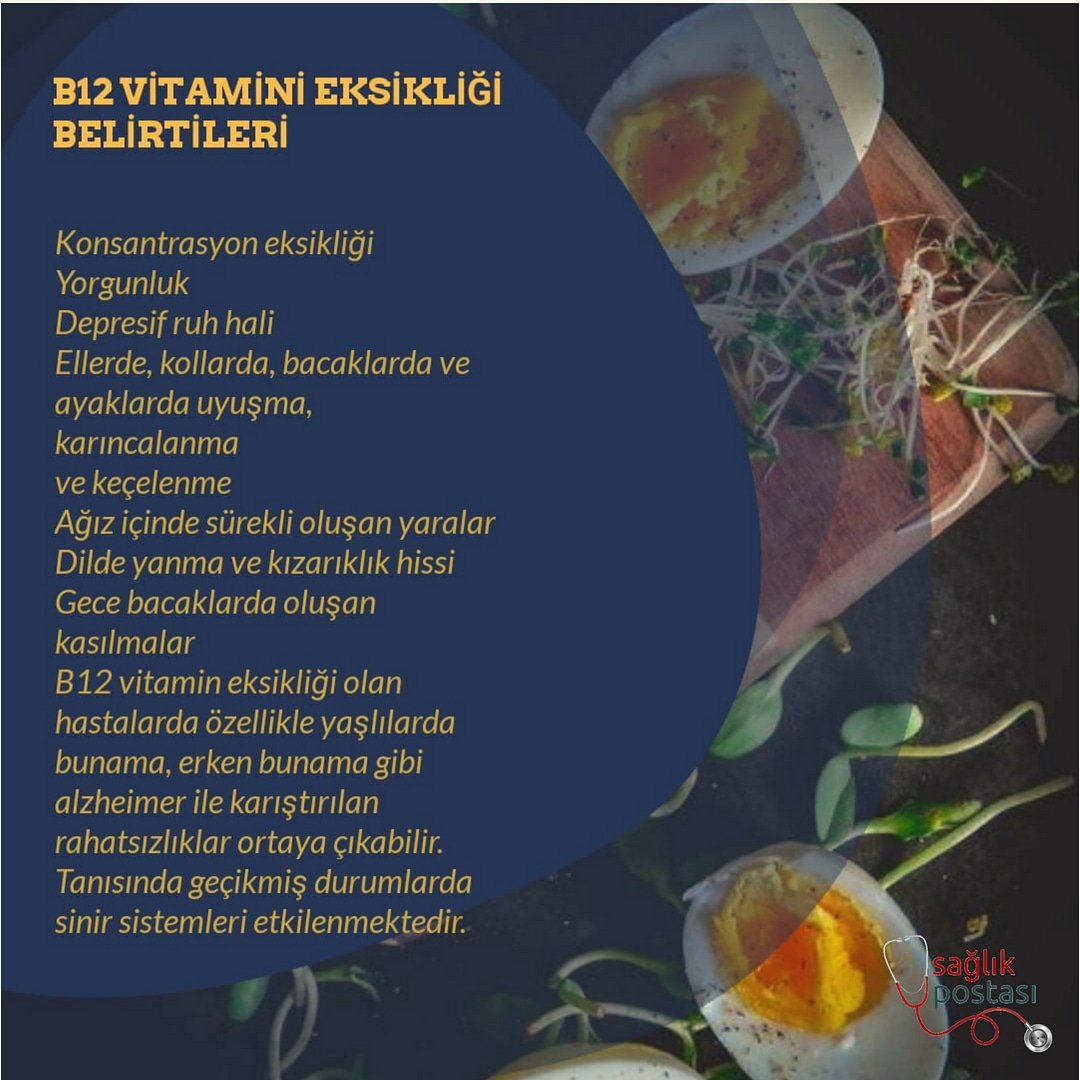 B12 vitamini eksikliği belirtileri