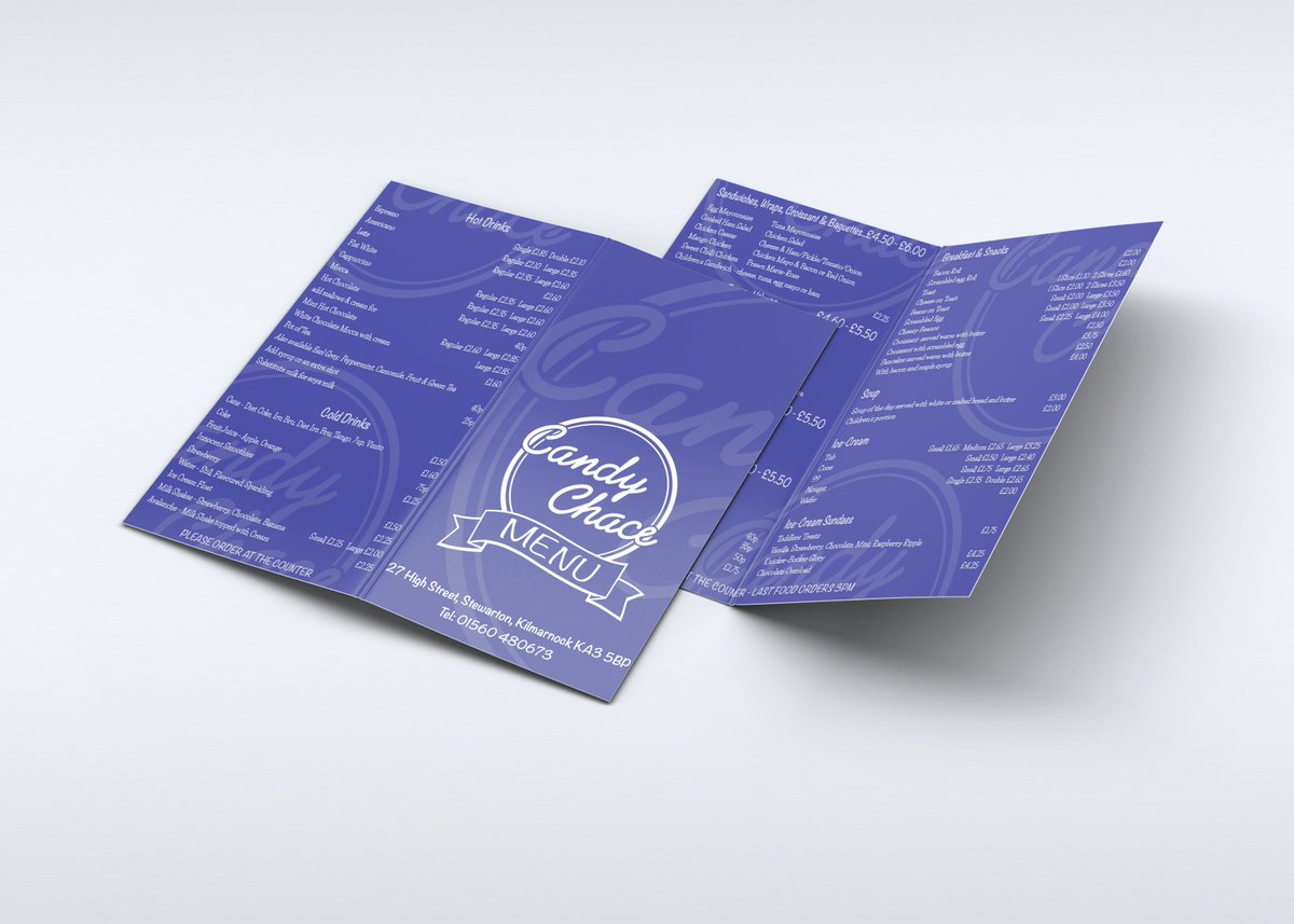 yourprintroom's tweet photo. Menu's we recently designed and printed here at #theprintroom for our clients at #candychase contact us for all your print requirements or visit our website https://t.co/8bdPCqwU4x #printmadeeasy https://t.co/tP61PhlBqQ