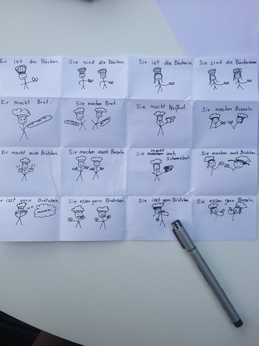 frauthinkerbell's tweet photo. Learning German Singular/Plural/masculine/feminine nouns and verbs in Berlin. #teacherstudent #deutsch #berlin2018 #summerlearning #languagelearninggoals https://t.co/H1U3A3LH5R