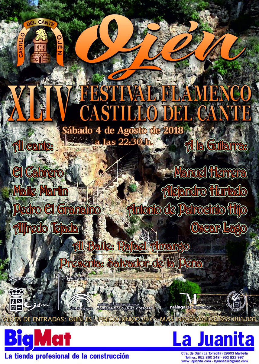 Hoy hemos presentado en la Del. del Gobierno de Málaga el XLIV #FestivalFlamenco #CastillodelCante de #Ojén, con el apoyo de uno de los artistas que nos acompañarán la noche del 4 agosto, <a href="/rafaelamargo/">Rafael Amargo</a> +INFO: bit.ly/2AtGCqM ENTRADAS castillodelcante.es