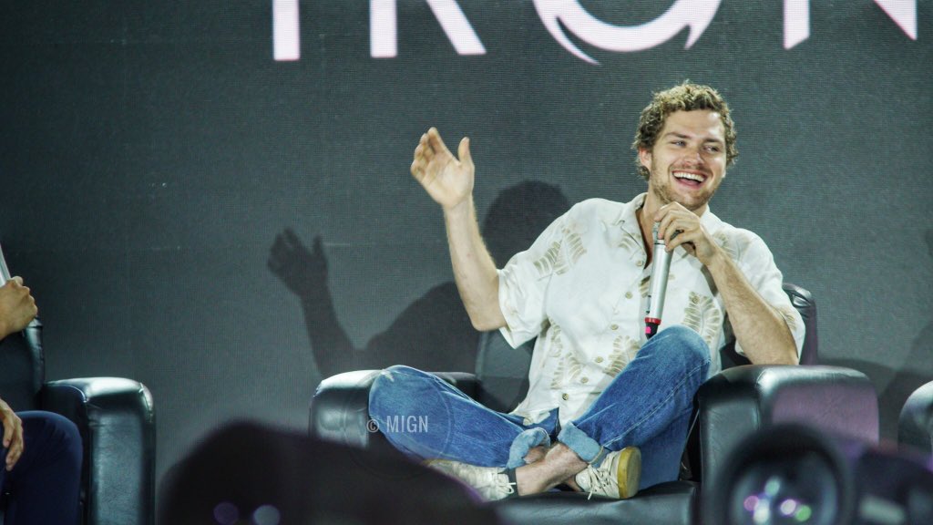 FinnJonesPH's tweet photo. Some photos of Finn during Hall N/Iron Fist panel last Saturday at #AsiaPOPComicon! (taken by @hashbrowndomo)
#finnjones #ironfist #dannyrand #thedefenders #marvel #netflix #halln #apccph2018 https://t.co/dnzpXv008E