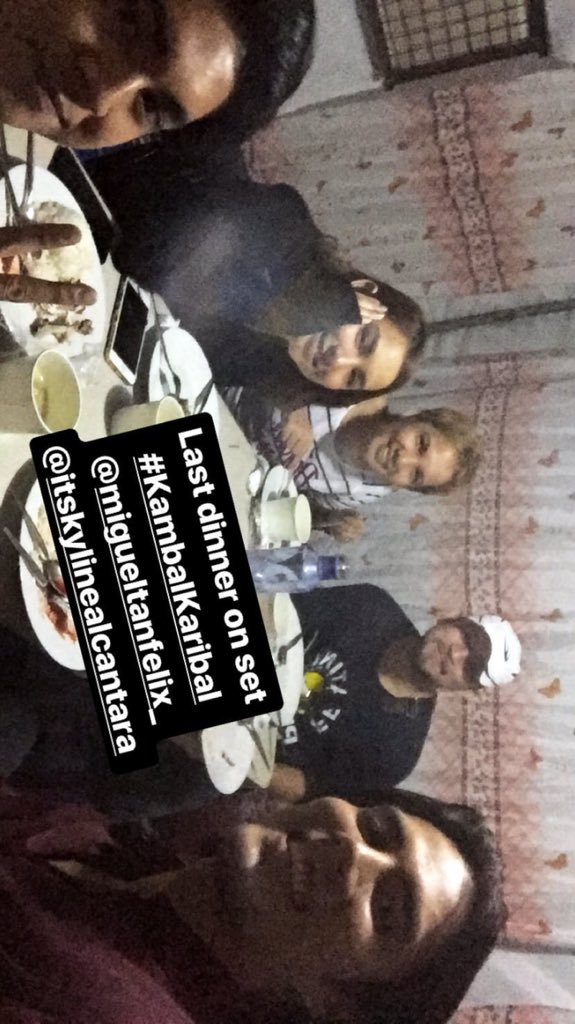 archivekyline's tweet photo. Last dinner on KK set! Bukod sa last na, seeing KyGuel makes me happy. Aaaaandddd the KYtipuneros hoodie omggggg 😍😍😍😍😍 @2002kyline @MiguelTanfelix_ #KKPower https://t.co/8ZtrFbfY7j