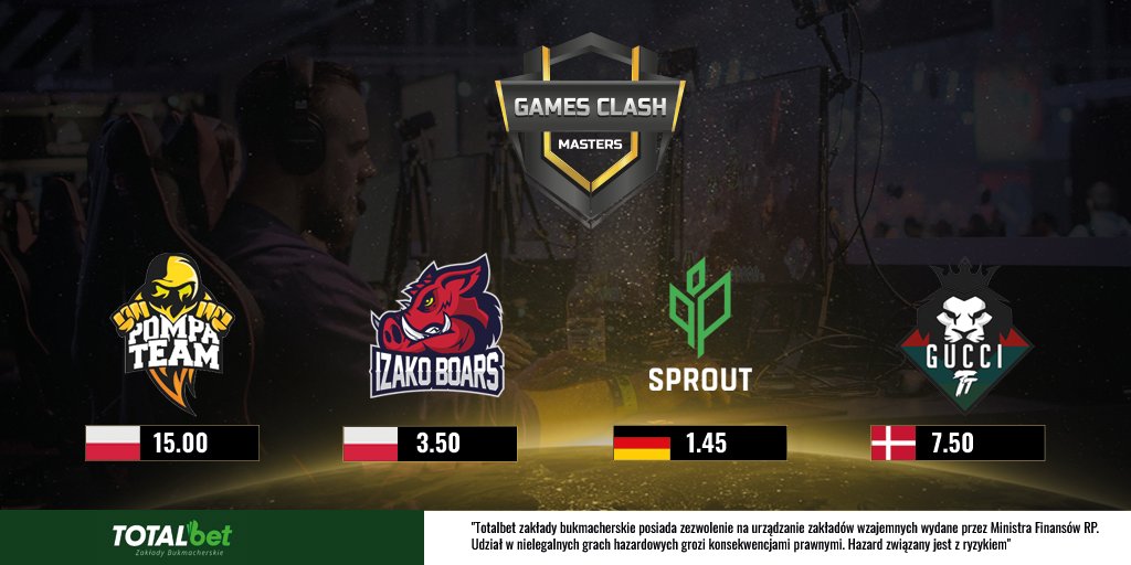 GamesClashPro's tweet photo. In the upcoming weekend @sproutGG @IzakoBoars Pompa Team and GucciTT are going to play 3# Elimination Tournament on https://t.co/qKzVx6MjkB π
Who will win the invitation to the Finals in @MiastoGdynia, Poland?
#gamesclashmasters #gamesclash https://t.co/bqizq5ddcW