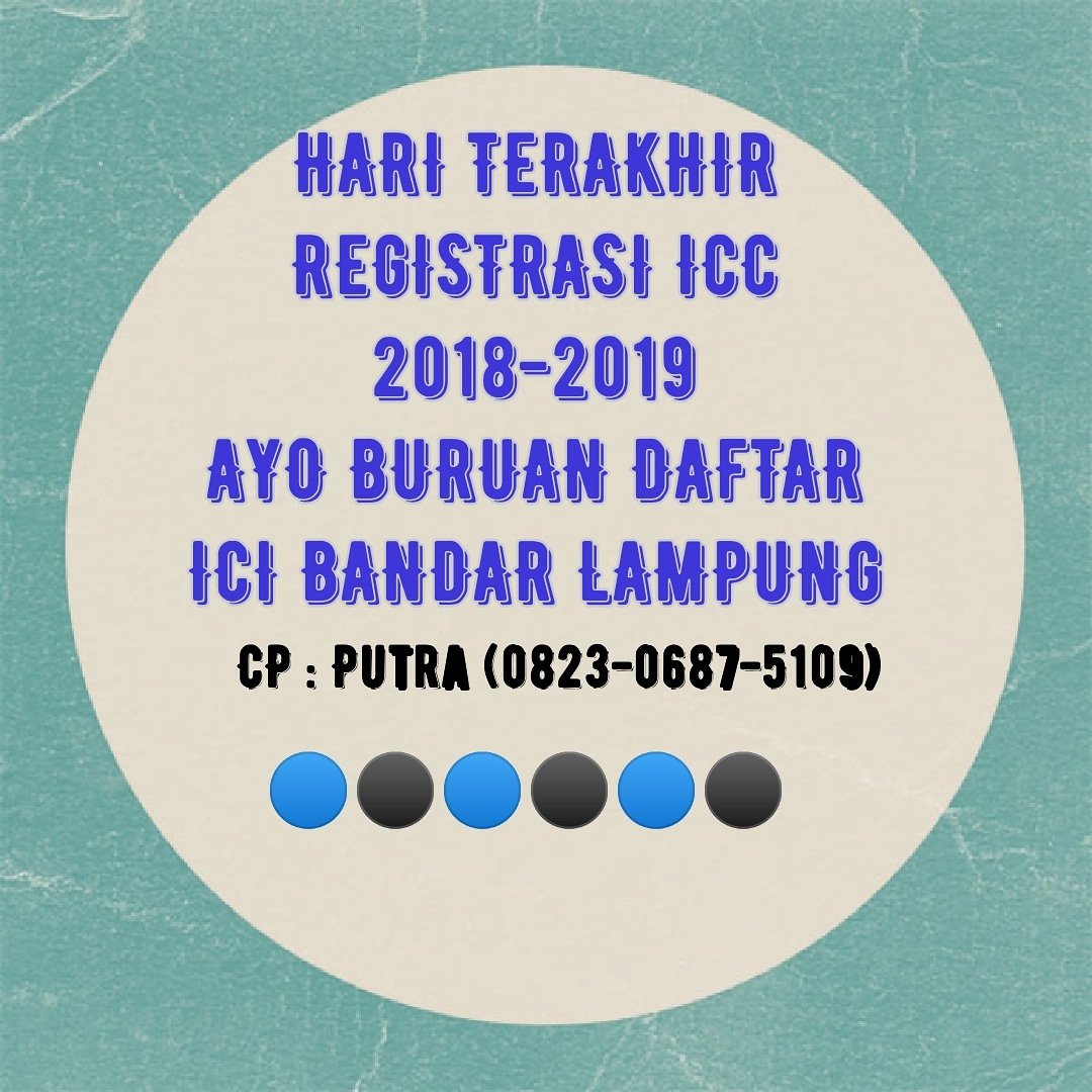 ICI_BALAM's tweet photo. Yuk daftar ICC 18-19 kalian.Silahkan hubungi CP digambar 🔵⚫🔵⚫ https://t.co/VKUy3H9o7s