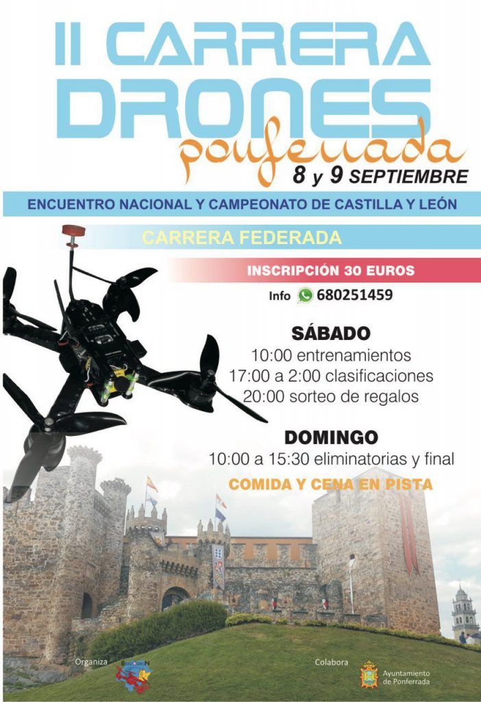 fpvmania's tweet photo. Nueva entrada en el calendario de eventos II Carrera de drones Ponferrada https://t.co/Ffa6CN98kH https://t.co/1MvUHswUGK