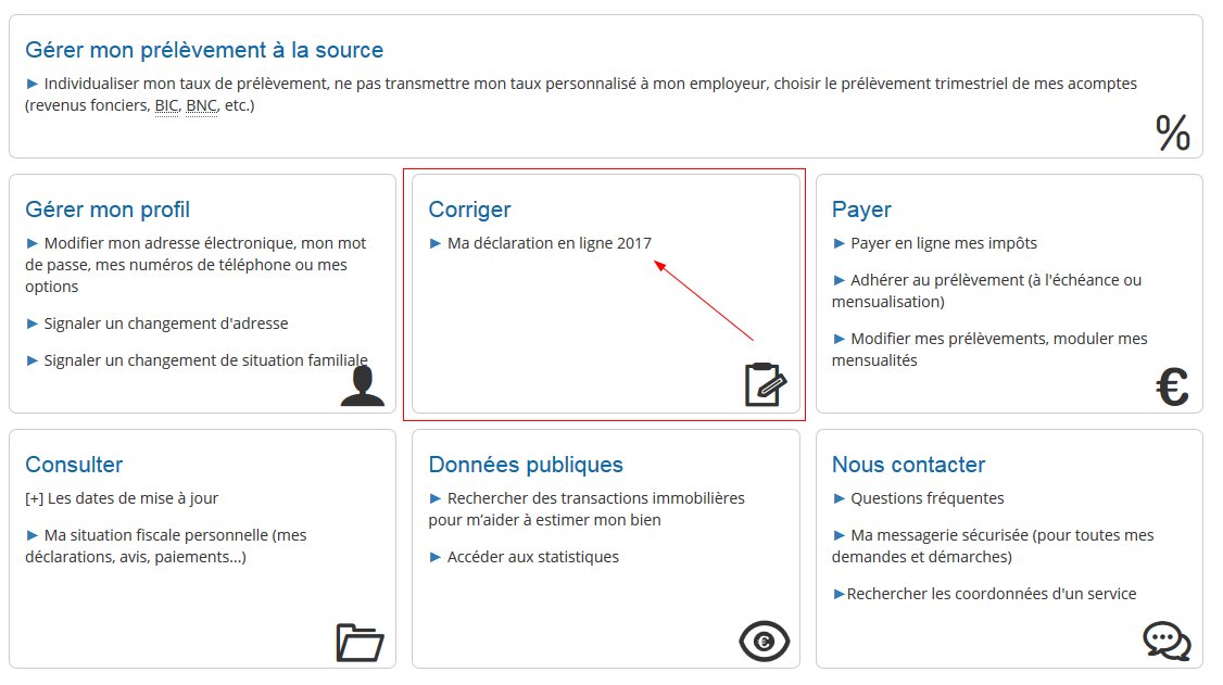 #impots #pratique Vous avez déclaré vos revenus en ligne cette année ? Un oubli ? Une erreur ? Vous pouvez modifier et corriger votre déclaration dès aujourd'hui et jusqu'au 18 décembre dans votre espace particulier.  Infos+&gt;impots.gouv.fr/portail/actual…
