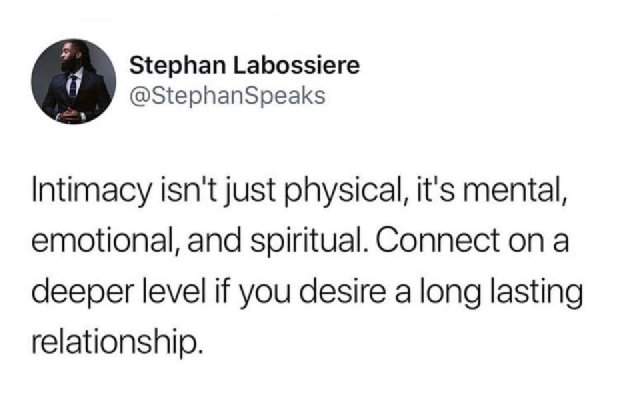 TheRealMsMina's tweet photo. This! Without that mental, emotional, and spiritual connection what do you really have? https://t.co/jX5SnKD4BL