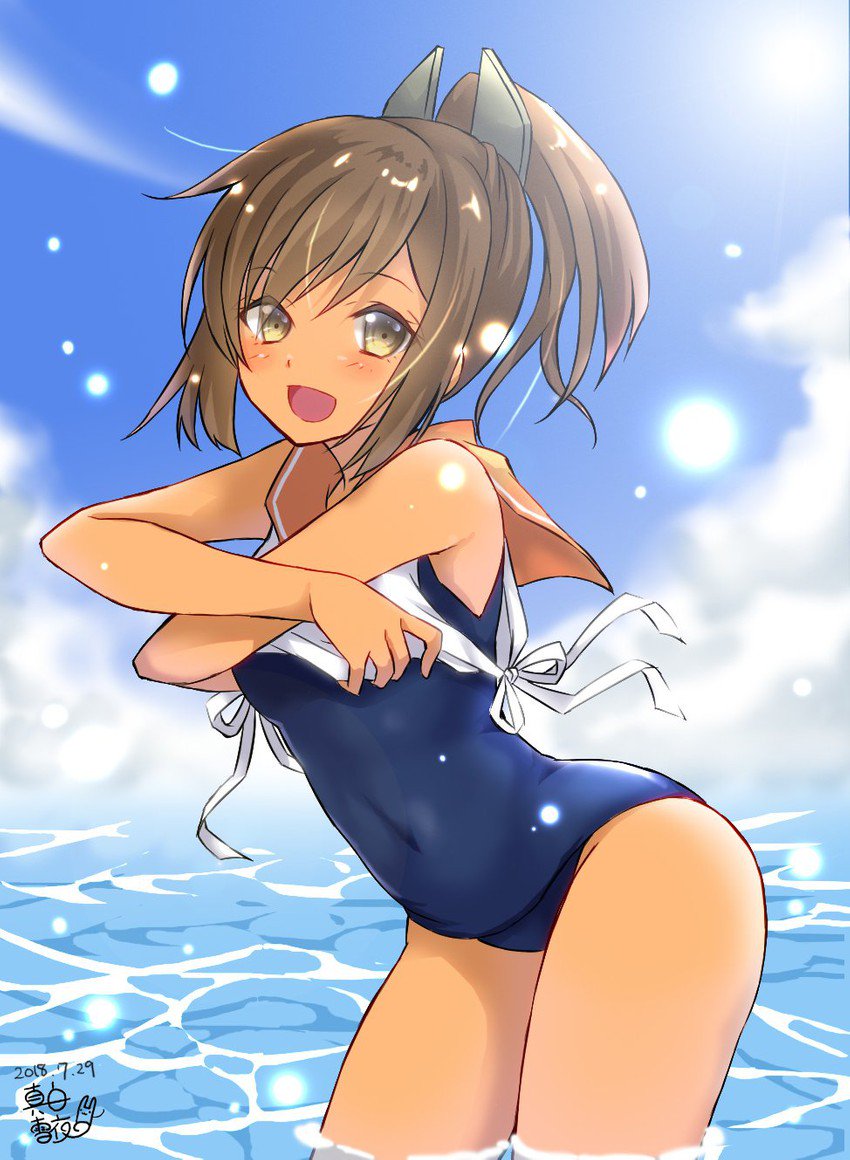 Makotosama_85's tweet photo. Shioi-chan disfrutando a tope del verano #I401 #Shioi #Kancolle #KantaiCollection https://t.co/iDOm0Ce2hA