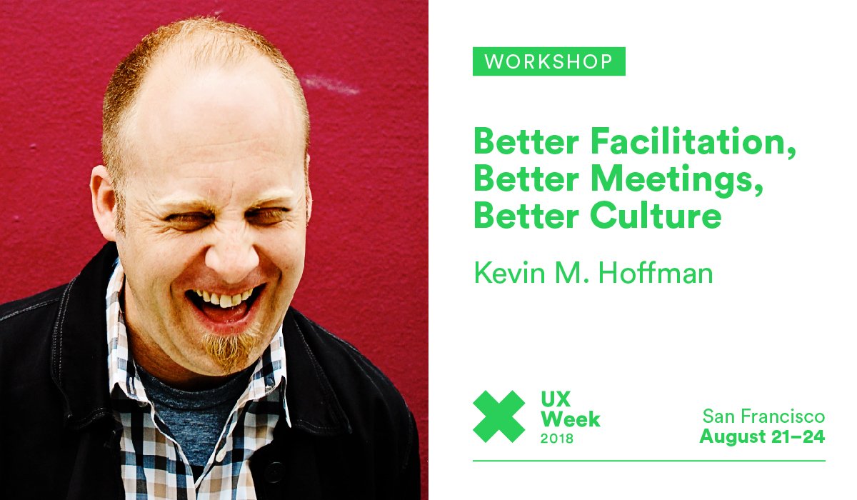 UX Week (@uxweek) on Twitter photo By integrating human centered design and outcomes based thinking into our meetings, we can start to recognize our own biases, become better facilitators, and run experiences that we, and our organizations, deserve. <a href="/kevinmhoffman/">Kevin M. Hoffman</a> #UXWeek18
bit.ly/UXWeek18Kevin By integrating human centered design and outcomes based thinking into our meetings, we can start to recognize our own biases, become better facilitators, and run experiences that we, and our organizations, deserve. <a href="/kevinmhoffman/">Kevin M. Hoffman</a> #UXWeek18
bit.ly/UXWeek18Kevin