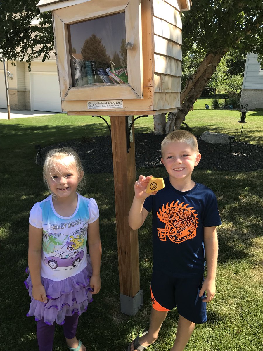 ByronSup531's tweet photo. Yes, libraries ROCK. So do these kiddos that uncovered the mystery that was #ByronRocks #10. The best part of their summer has been baseball, swimming, and finding yellow rocks! π΅οΈββοΈπ΅π»ββοΈπ€π #ByronBears Keep looking only 1 remains. https://t.co/FurOUcSsM8