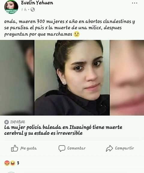 AgustinLaje's tweet image. Estas son las feministas que tenemos... Si sos mujer, pero además sos policía, entonces tu vida no vale un carajo. No habrá #NiUnaMenos, no habrán marchitas, no habrán pañuelitos ni discursos revolucionarios. Este es el feminismo actual. Quien quiera ver, que vea.