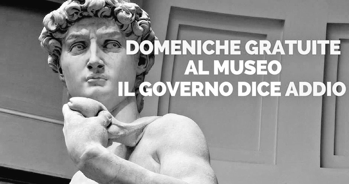 Il Min. #Bonisoli non smette mai di stupire(in peggio). Abolirà le domeniche gratuite ai musei, perché “si va in una direzione che non piace”. Non sa che con #DomenicaAlMuseo (governo #Renzi) si è dato accesso a oltre 50K siti e musei, perché il patrimonio culturale è di tutti!