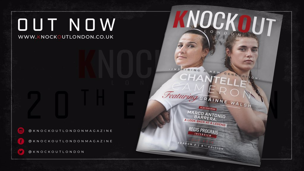 knockoutlondon's tweet photo. 🔥 The 20th Edition of #KnockOutLondonMagazine, Chantelle Cameron: Inspiring A New Generation OUT NOW!

➡️https://t.co/CAE0GGZotE

FEATURING:
🥊  @chantellecam
🥊  @RPrograis
🥊  @HarveyHorn
🥊  @Poochi_17
🥊  @CNihell 
🥊 Plus more from @BrookeStreat, @R8UND &amp; @jaime_ingleby79 https://t.co/X779u1RJ1B