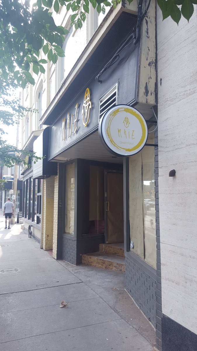 New restaurant "Maiz Street Food" coming to old Cut the Cheese location. #spottedjunction