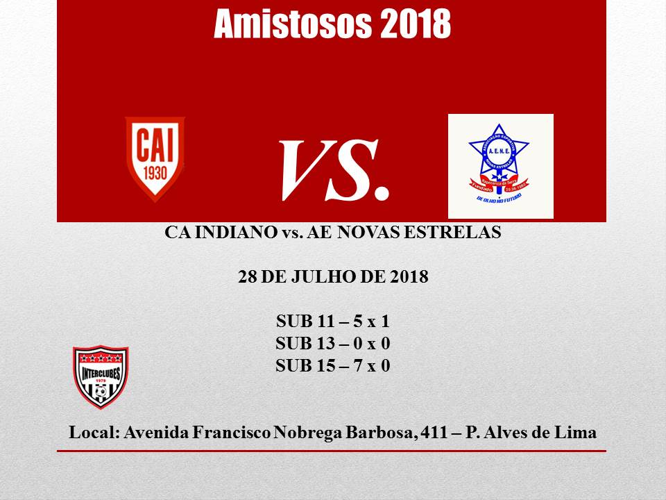 Clube Atletico Indiano - Campeonato Interno de Futebol Menor. As equipes já  estão montadas! Sub 07/10 Sub 11/13 Sub 15/17 Inscrições e informações na  Secretaria Esportiva (11) 5890-3666 ramal 3667 e-mail: esportiva@indiano.com.br