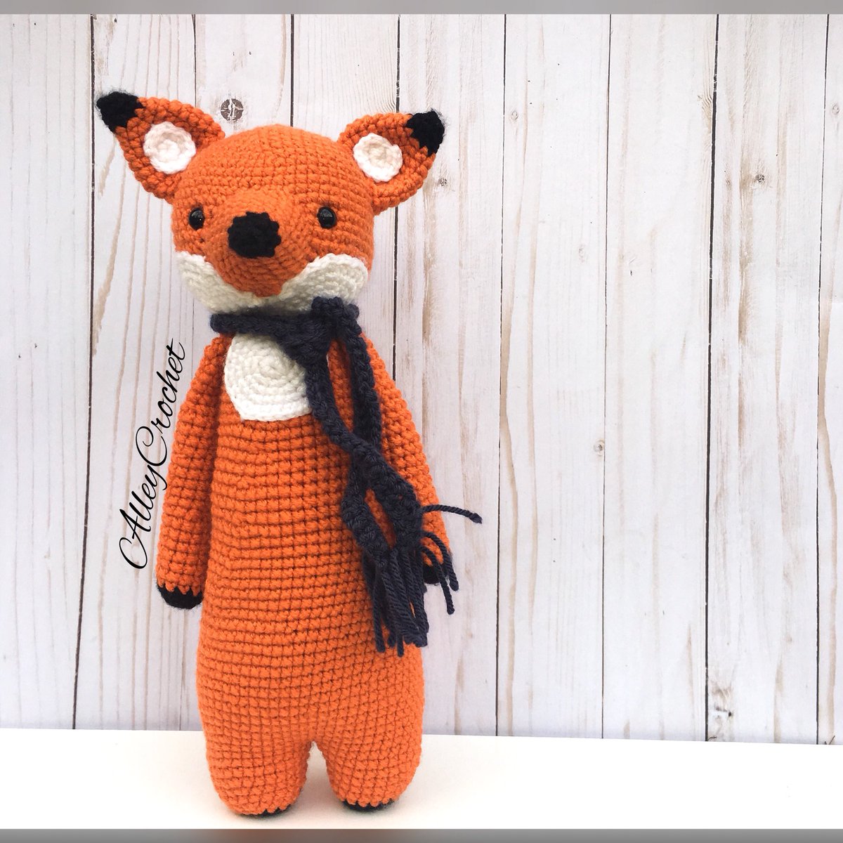 AlleyCrochet's tweet photo. What does the fox say? 

🦊🦊🦊🦊🦊🦊🦊🦊🦊🦊🦊

This cuddly fox is up and ready to ship! Check out my Etsy for more details🖤 👉🏼https://t.co/b7sbStKSHJ
#fox #foxes #etsy #crochet https://t.co/OpI6rShj0Q