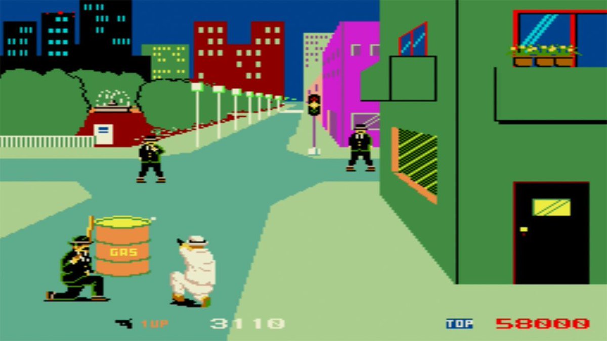 ftegames's tweet photo. #ShootOut on #NintendoSwitch. Can you beat the Mob Boss? https://t.co/t4BgUG8kbQ It's way harder than it looks! #ArcadeGames #DataEast https://t.co/qAk4X09Wyf