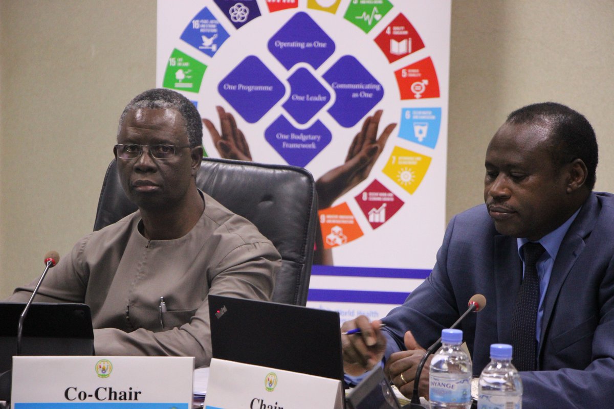 UNRwanda's tweet photo. Happening now: #UN Steering Committee Meeting between @UNRwanda and @RwandaFinance officials. Key topics under discussions include approval of the #Rwanda SDG Fund among others. 

Thereafter, the #UNDAP2 official signing will take place #RwUNDAPIILaunch #LNOB  #UNRwanda https://t.co/OsNXWHj32W
