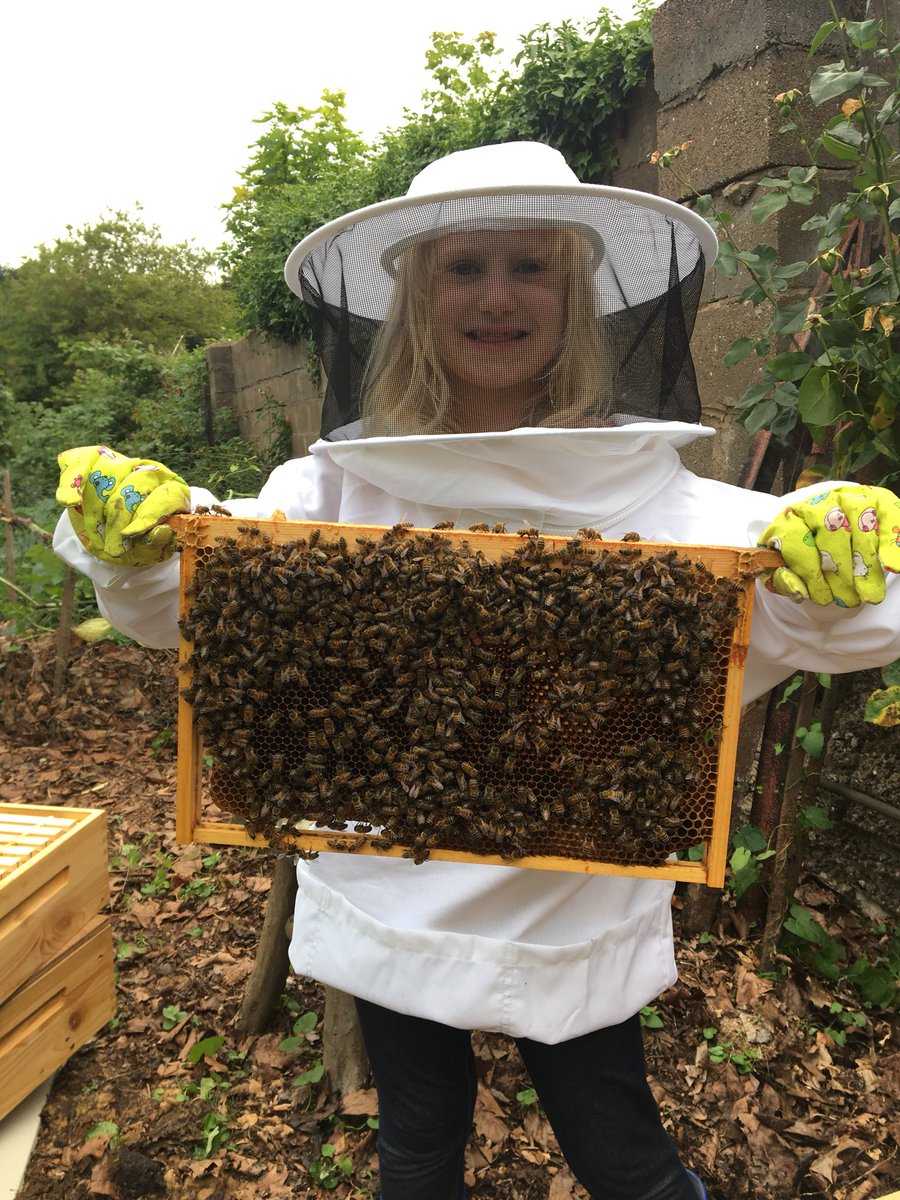 BenWilsons's tweet photo. Itโs a thumbs up from us! Thanks so much @NatBeeSupplies. Next generation #beekeeper @EatNaturalBars #Pollenation @britishbee #Notts #NBKA ๐ https://t.co/lH2EMFitVa