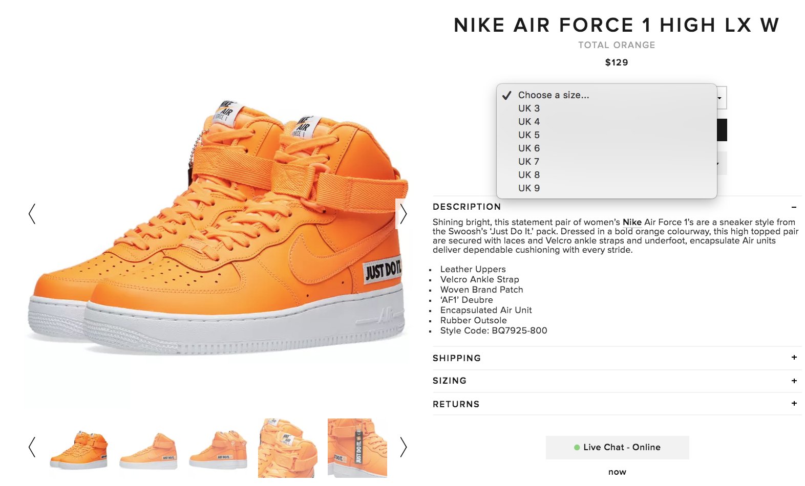 live chat nike uk