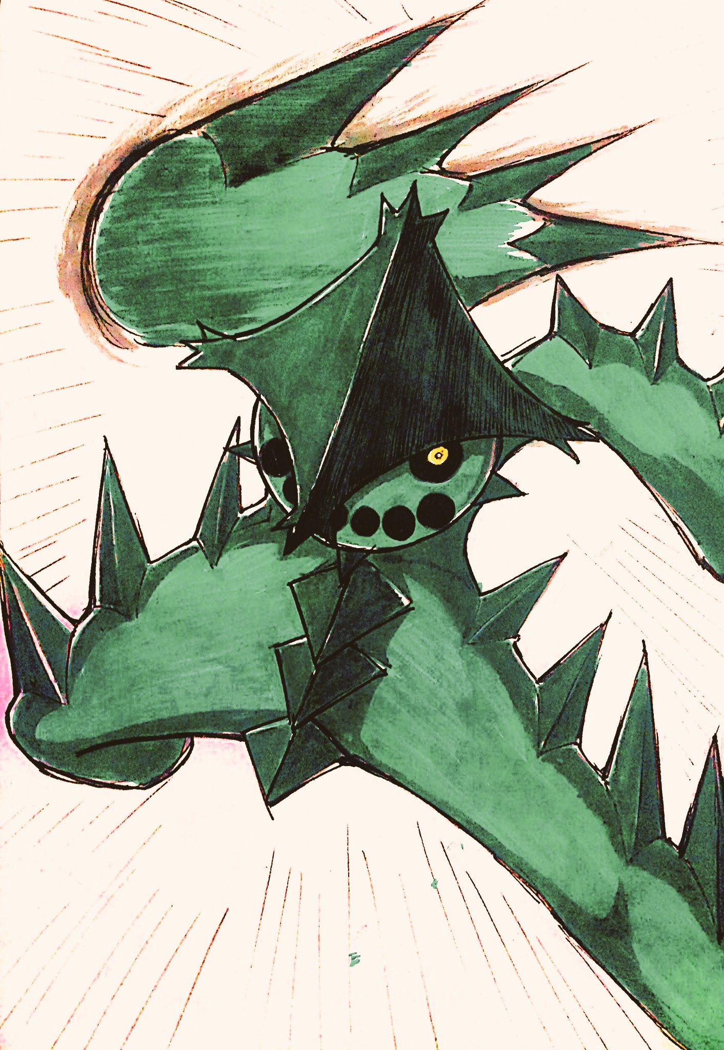 リヤヲ Twitterren ノクタス の ニードルアーム ポケモン版深夜の真剣お絵描き60分一本勝負