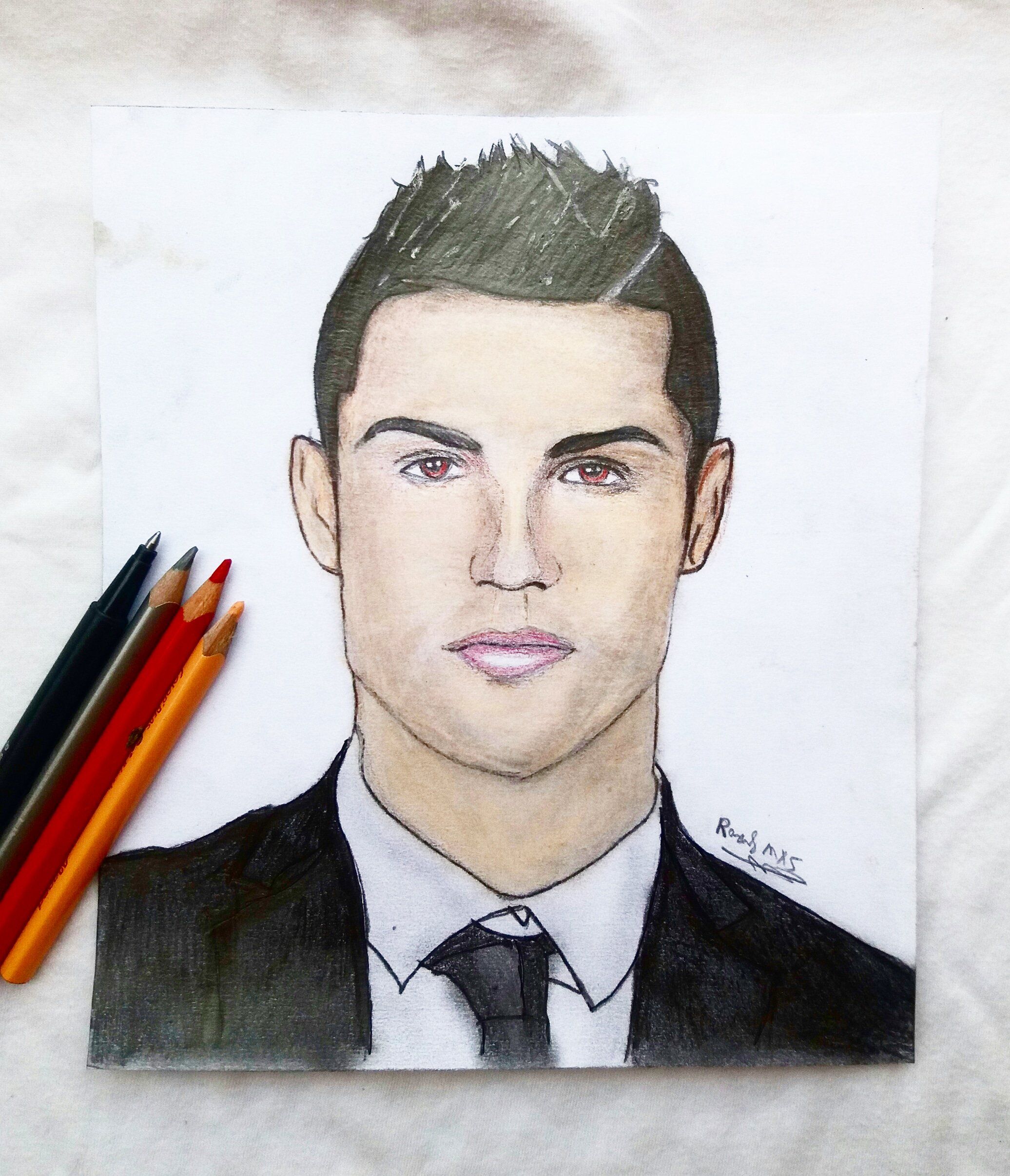 Easy Cr7 Sketch Drawing for Beginner