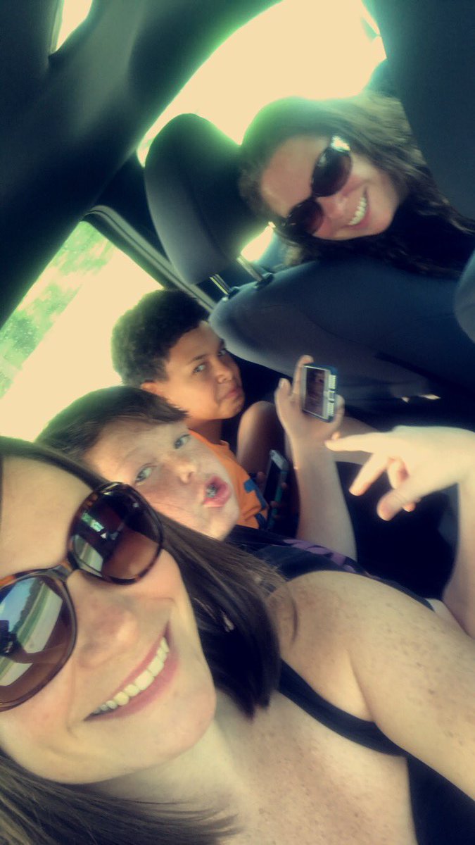 Valentine_3rdGr's tweet photo. Road trip selfie! Worlds of Fun, here we come! @AliWhite01 #FultonProud #SSBingo https://t.co/AjxJxmxAtG