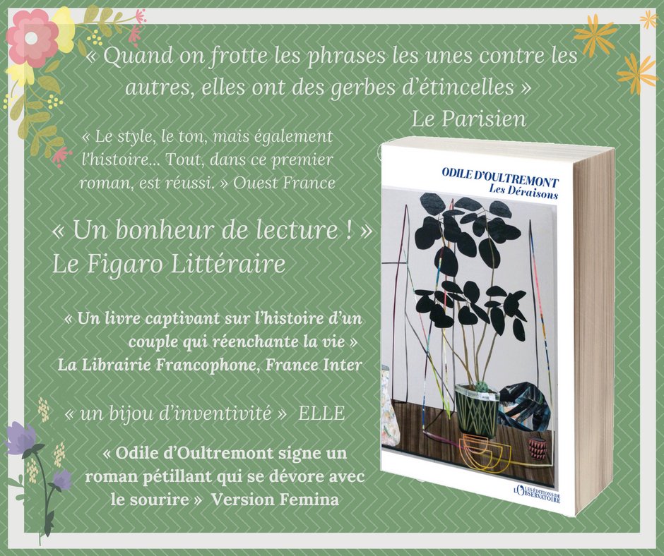 EdLObservatoire's tweet photo. En ce #MardiConseil, nous vous proposons de (re)découvrir le livre d' @o_doultremont , "Les Déraisons". Un 1er roman d'une grande délicatesse et nous ne sommes pas les seuls à le penser...😉Pour plus d'infos, c'est par ici 👉 https://t.co/vdQ08Coq61
#Roman #Litterature https://t.co/lmxta1G6XT