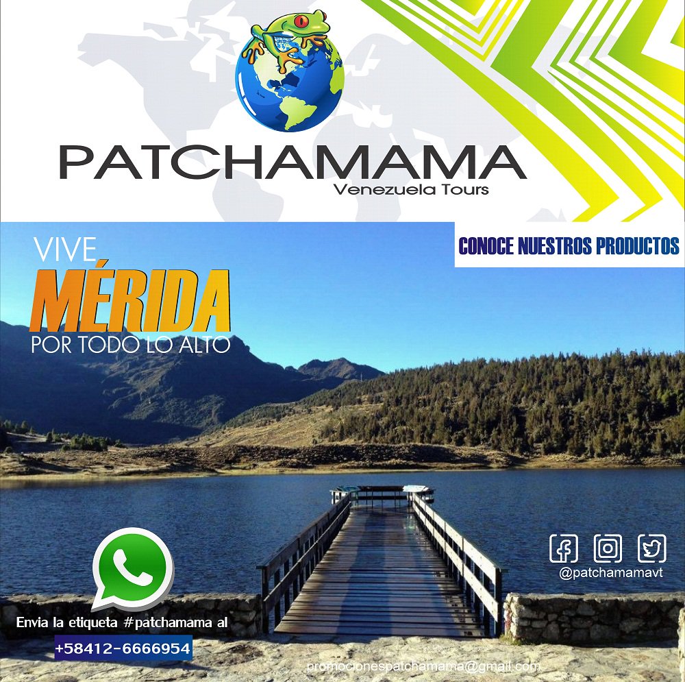 patchamamavt's tweet photo. Patchamama Venezuela Tours comparte con sus seguidores nuestro #CatálagoDeProductos una guía con la mejor selección de las actividades que puedes realizar en nuestra hermosa #Mérida
Envía la etiqueta #patchamama vía WhatsApp al +584126666954 y VIVE MÉRIDA POR TODO LO ALTO! https://t.co/PdtYw6y9Zq