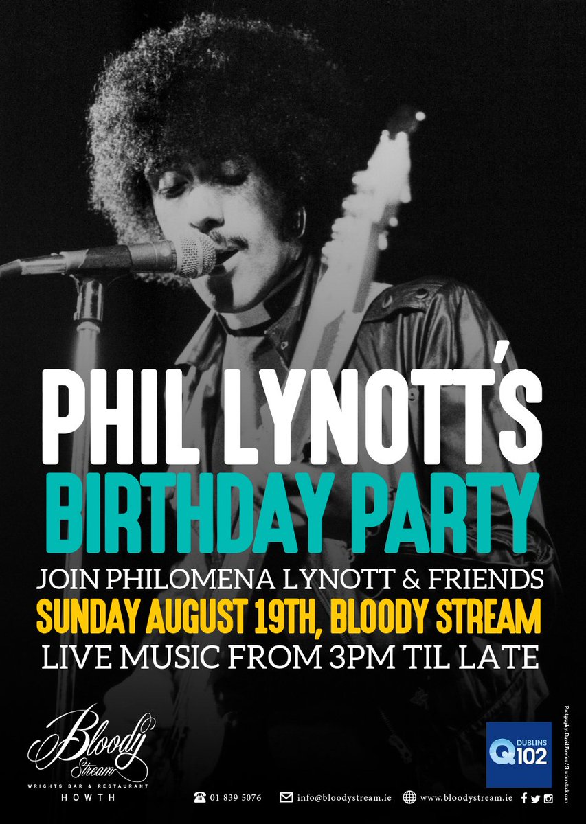 Save the date! Phil Lynott Tribute to commemorate his Birthday at The Bloody Stream - Don't miss it. #Howth #Dublin #PhilLynott #Fingal