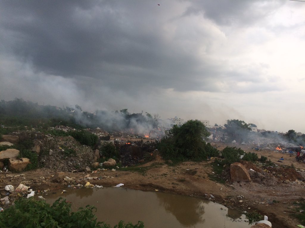 dinesh_pingali's tweet photo. @SanthoshAella @KTRTRS @RaoKavitha @urstrulyMahesh @ssrajamouli @themohanbabu unofficial dump yard @ Ameenpur, This dump yard effecting following colonies and around 6000 people:Local Village People,Navya Nagar Colony,KSR NRI ANAND RESIDENCY,KSR Colony,IKYTA Homes,Teachers Colony,Praneeth Panorama
,RupaSri County,Nandana Homes,Shankar Homes https://t.co/fyYhgY3ITJ
