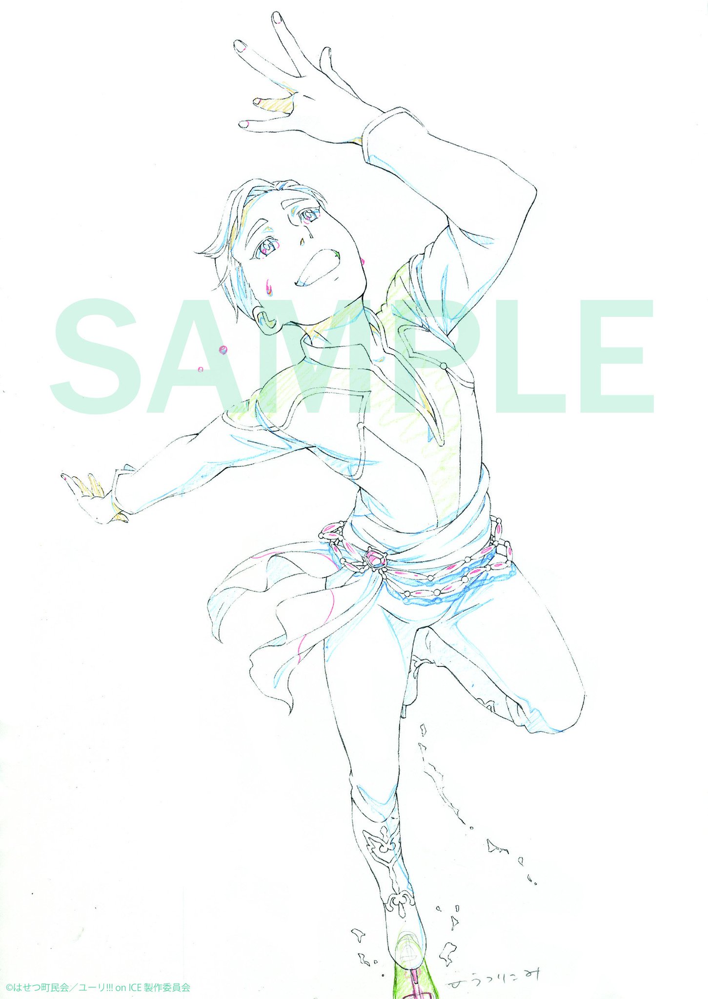 季刊エス 表紙イラスト ユーリ!!! on ICE スクエア 缶バッジ 季刊エス