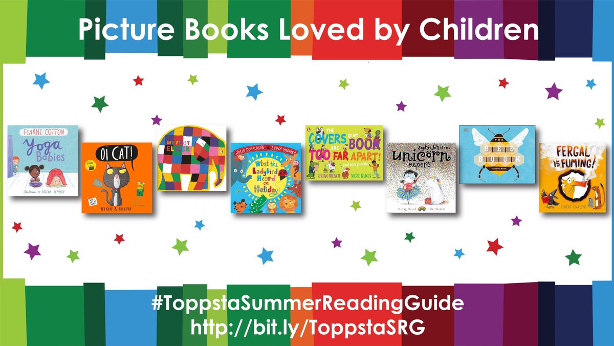 toppsta's tweet photo. Like snuggling up with your little one and reading a great Picture Book? Get inspiration for your next storytime together with our #ToppstaSummerReadingGuide https://t.co/6ws1qbvMON @AndersenPress @dkbooks @HachetteKids @MacmillanKidsUK @simonkids_UK @BarringtonStoke https://t.co/RgRkoDxoSZ