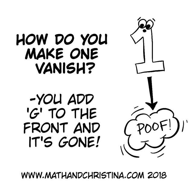 The Vanishing One!
Explanations and more at ift.tt/2IVkKEp
#mathandchristina #math #mathjokes #gone ift.tt/2Aq48op