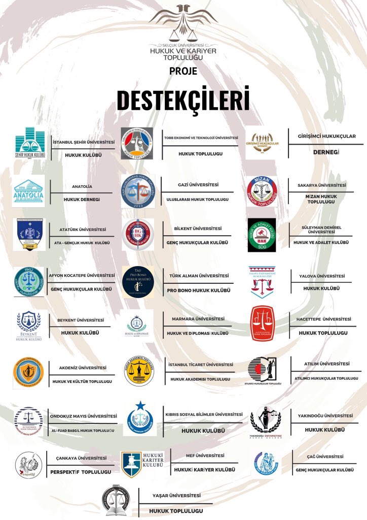 Ülke çapındaki hukuk toplulukları olarak, siz hukuk fakültesi adaylarına merak ettiğiniz fakülte ile ilgili bilgi vermek için, Hukuk ve Kültür Topluluğu olarak biz de bu projeye destek veriyoruz.Yapmanız gereken bizlerle iletişime geçmek. #hukuktadoğrutercih #yks18 #AkdenizHukuk