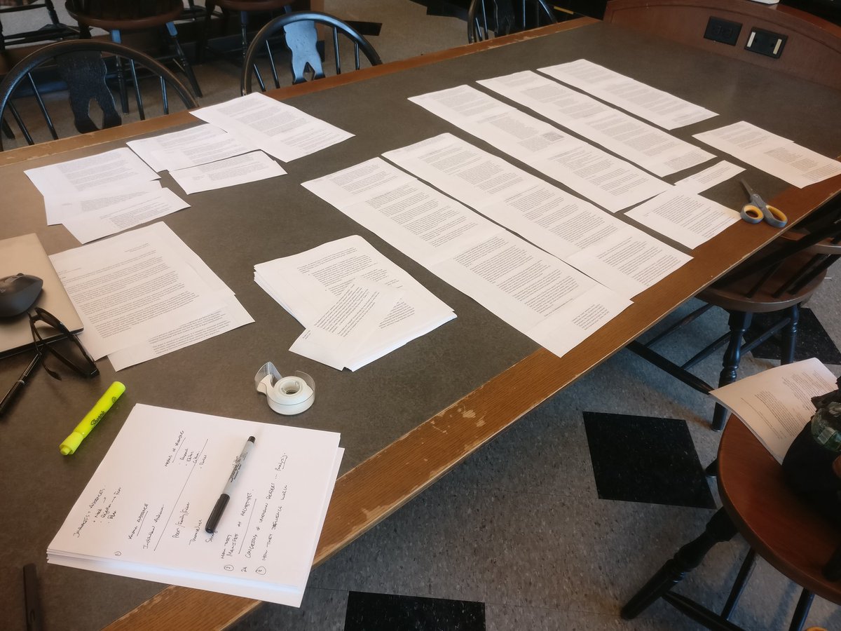 A bit of writer's block 20K words in, so time to get out the scissors and try to make sense of it all. (Let me know if you'd like to see an early draft when it's ready!)