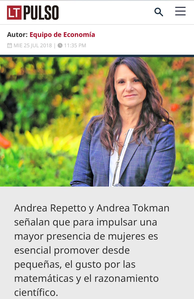 Hay_Mujeres's tweet photo. Andrea Repetto y Andrea Tokman @andreatokman ,ambas Expertas #HayMujeres forman parte del grupo de mujeres economistas que se han posicionado en un mundo históricamente de hombres. Ellas son parte de las 50 mujeres más influyentes de Chile @latercera 
https://t.co/qsK3EKRupb https://t.co/XhYlbZhB0i