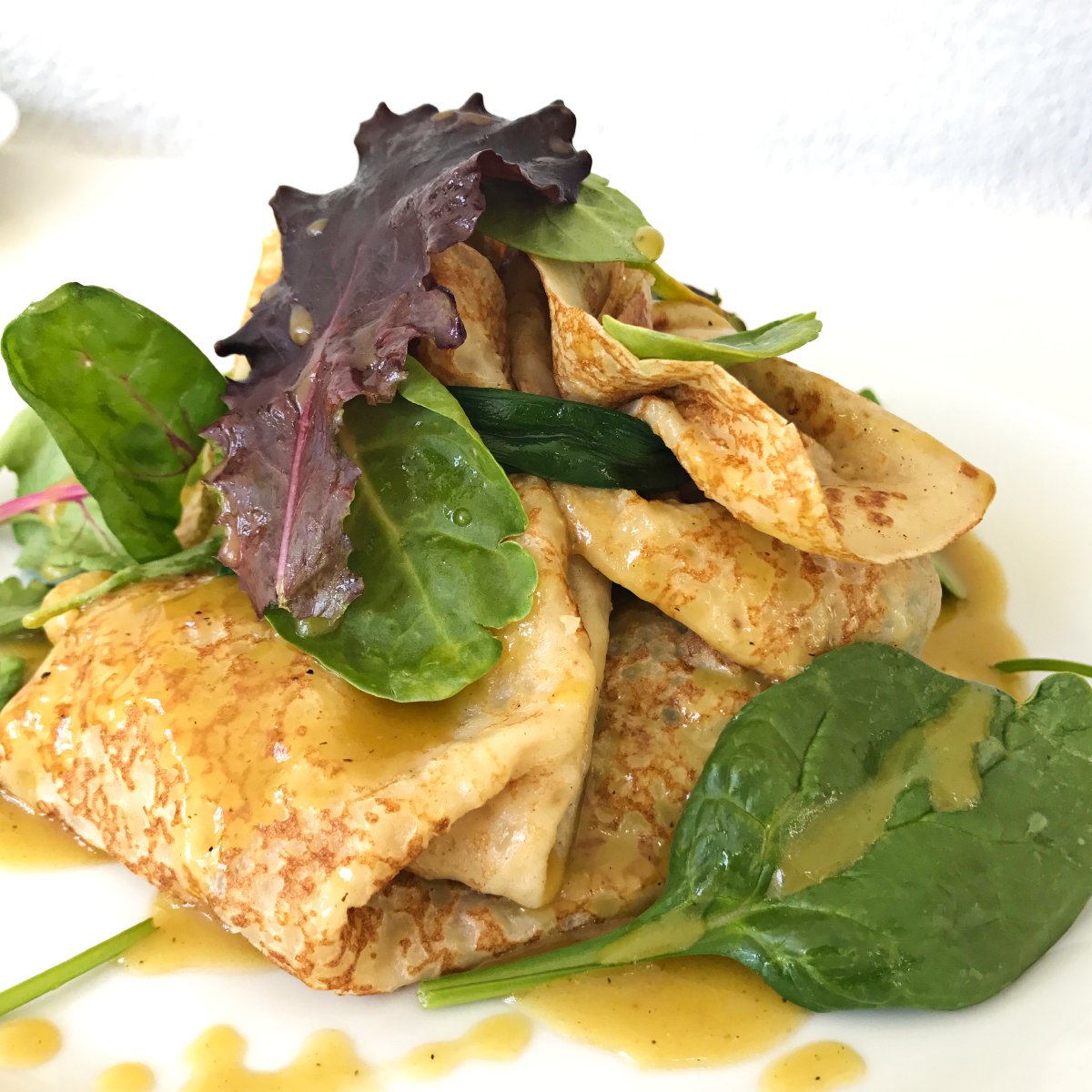 We're welcoming August with our Summer Mango Crepe! It's a perfect combination of sweet and savory with delicious fresh mango, baby greens, walnut, and quinoa salad tossed in a honey dijon vinaigrette. #CocoCrepes #OhCrepeThatsGood #Crepes