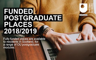 OUScotland's tweet photo. Apply by 7 September for fully funded #Postgraduate modules starting in November 2018. Subjects include #Science and #Technology https://t.co/uf4Ih4nbkO https://t.co/vDxtVsq54r