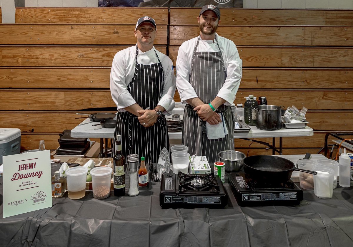 ALSeafood's tweet photo. Best of luck to Chef Jeremy Downey as he represents our state this weekend at the Great American Seafood Cook-Off! https://t.co/HiuTgW7vxL #ALSeafood https://t.co/CsMdU4qeYs